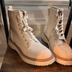 Madden Girl Tan Combat boots
